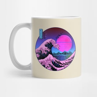 Kanagawa Retro Waves Mug